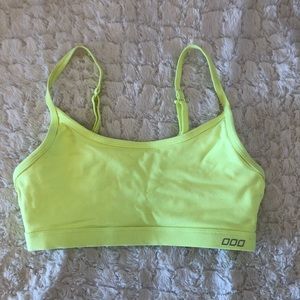 Lorna Jane Pammy Sports Bra Neon Lemon Yellow XS